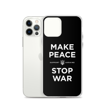 Make Peace Stop War (Support Ukraine) Black iPhone Case by Design Express