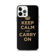 Keep Calm and Carry On (Black Gold) iPhone Case iPhone Cases by Design Express