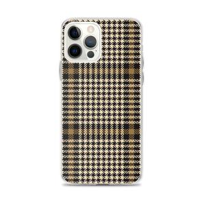 iPhone 12 Pro Max Herringbone Glen Plaid Pattern iPhone Case by Design Express