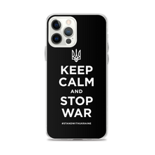 iPhone 12 Pro Max Keep Calm and Stop War (Support Ukraine) White Print iPhone Case by Design Express