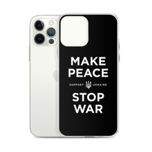 Make Peace Stop War (Support Ukraine) Black iPhone Case by Design Express