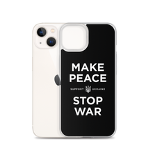 Make Peace Stop War (Support Ukraine) Black iPhone Case by Design Express