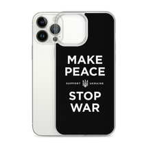 Make Peace Stop War (Support Ukraine) Black iPhone Case by Design Express