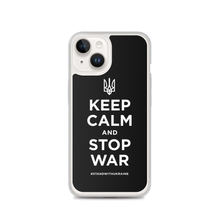 iPhone 14 Keep Calm and Stop War (Support Ukraine) White Print iPhone Case by Design Express