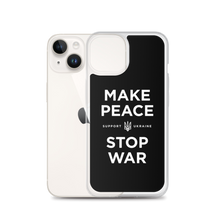 Make Peace Stop War (Support Ukraine) Black iPhone Case by Design Express