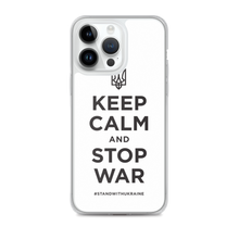 iPhone 14 Pro Max Keep Calm and Stop War (Support Ukraine) Black Print iPhone Case by Design Express