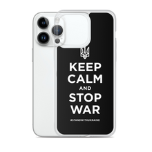 Keep Calm and Stop War (Support Ukraine) White Print iPhone Case by Design Express