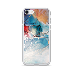 iPhone 7/8 Colorful Marble Liquid ink Art Full Print iPhone Case by Design Express