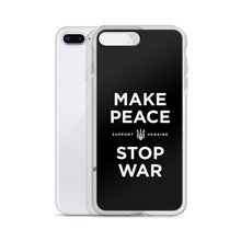 Make Peace Stop War (Support Ukraine) Black iPhone Case by Design Express