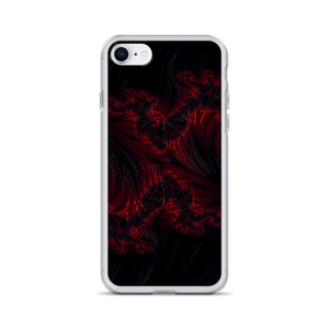 iPhone SE Black Red Fractal Art iPhone Case by Design Express