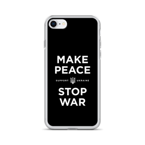 iPhone SE Make Peace Stop War (Support Ukraine) Black iPhone Case by Design Express