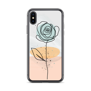 iPhone X/XS Pasty Flower Line iPhone Case by Design Express