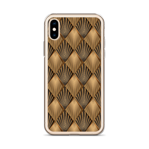 Golden Art Deco Pattern iPhone Case by Design Express