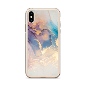 Soft Marble Liquid ink Art Full Print iPhone Case by Design Express