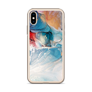 Colorful Marble Liquid ink Art Full Print iPhone Case by Design Express