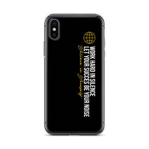 iPhone X/XS Work hard in silence iPhone Case by Design Express