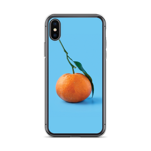 iPhone X/XS Orange on Blue iPhone Case by Design Express