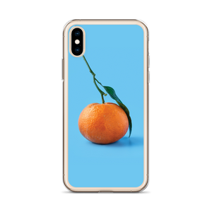 Orange on Blue iPhone Case by Design Express