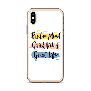 Positive Mind, Good Vibes, Great Life iPhone Case by Design Express