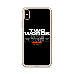 Two Words One Finger iPhone Case by Design Express