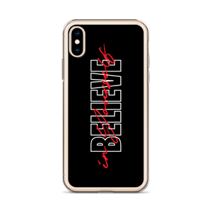 Believe in yourself Typography iPhone Case by Design Express