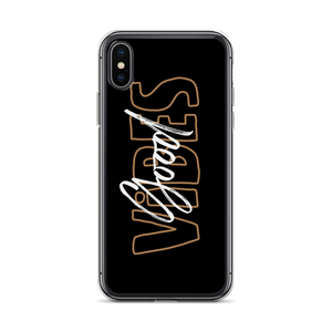 iPhone X/XS Good Vibes Typo iPhone Case by Design Express