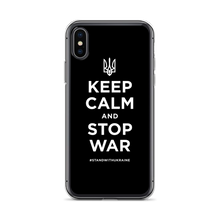 iPhone X/XS Keep Calm and Stop War (Support Ukraine) White Print iPhone Case by Design Express