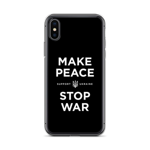 iPhone X/XS Make Peace Stop War (Support Ukraine) Black iPhone Case by Design Express