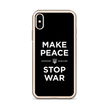 Make Peace Stop War (Support Ukraine) Black iPhone Case by Design Express