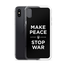 Make Peace Stop War (Support Ukraine) Black iPhone Case by Design Express