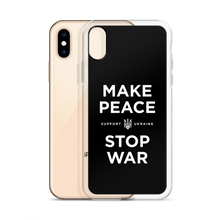 Make Peace Stop War (Support Ukraine) Black iPhone Case by Design Express