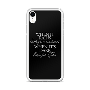 When it rains, look for rainbows (Quotes) iPhone Case by Design Express