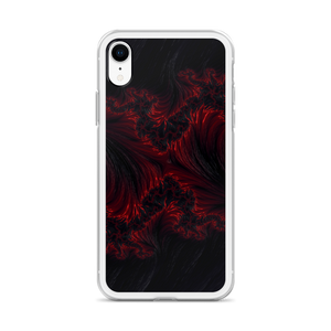 Black Red Fractal Art iPhone Case by Design Express