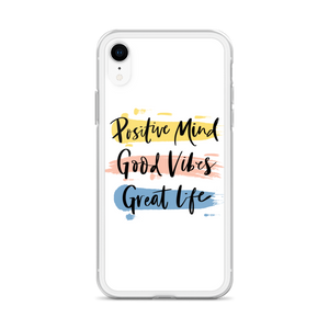 Positive Mind, Good Vibes, Great Life iPhone Case by Design Express