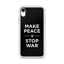 Make Peace Stop War (Support Ukraine) Black iPhone Case by Design Express