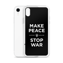 Make Peace Stop War (Support Ukraine) Black iPhone Case by Design Express