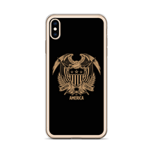 United States Of America Eagle Illustration Reverse Gold iPhone Case iPhone Cases by Design Express