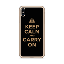 Keep Calm and Carry On (Black Gold) iPhone Case iPhone Cases by Design Express