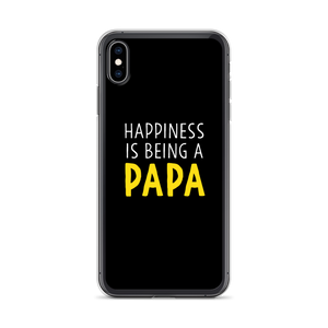 iPhone XS Max Happiness is Being a Papa (Funny) iPhone Case by Design Express