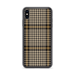 iPhone XS Max Herringbone Glen Plaid Pattern iPhone Case by Design Express