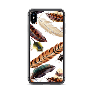 iPhone XS Max Feathers Pattern iPhone Case by Design Express