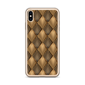 Golden Art Deco Pattern iPhone Case by Design Express