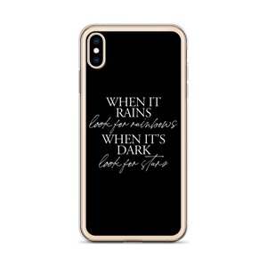 When it rains, look for rainbows (Quotes) iPhone Case by Design Express