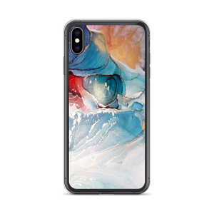 iPhone XS Max Colorful Marble Liquid ink Art Full Print iPhone Case by Design Express