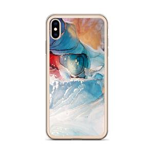 Colorful Marble Liquid ink Art Full Print iPhone Case by Design Express