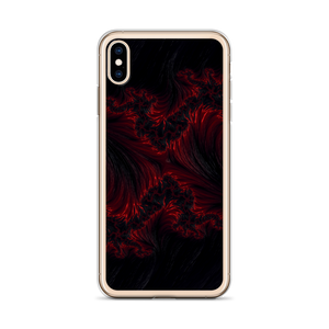 Black Red Fractal Art iPhone Case by Design Express