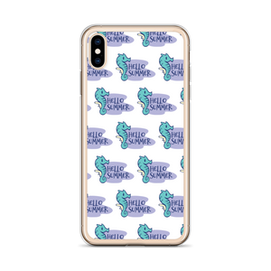 Seahorse Hello Summer iPhone Case by Design Express