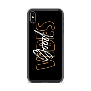 iPhone XS Max Good Vibes Typo iPhone Case by Design Express