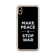 Make Peace Stop War (Support Ukraine) Black iPhone Case by Design Express