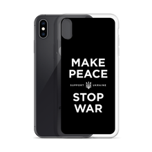 Make Peace Stop War (Support Ukraine) Black iPhone Case by Design Express